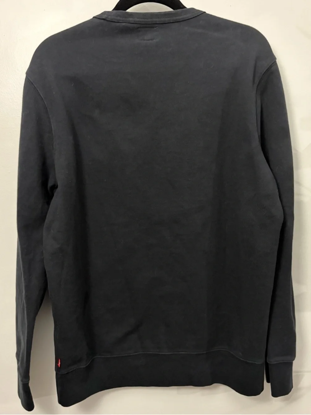 Levi's Men's Black Crewneck with White Script Logo